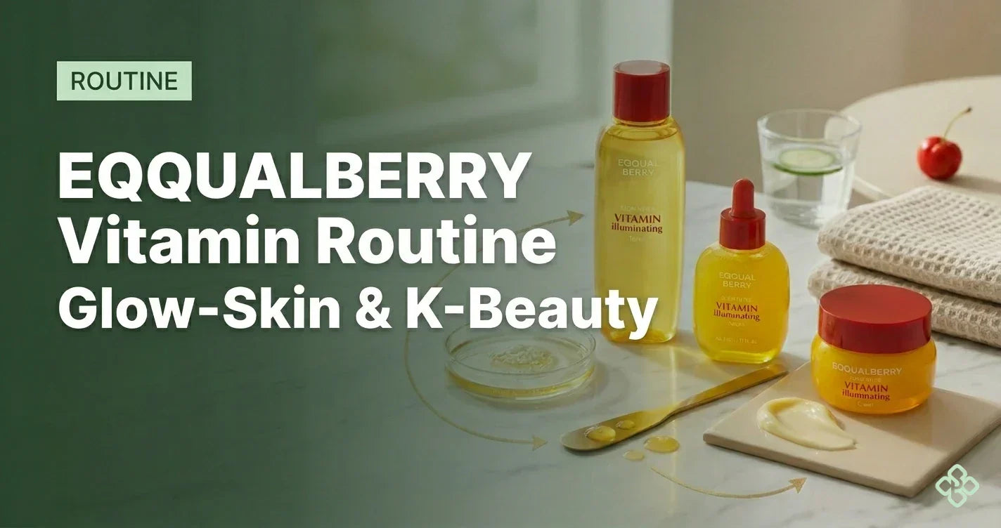 EQQUALBERRY Vitamin Illuminating Routine mit Toner, Serum und Creme für Glow-Skin und strahlende K-Beauty Hautpflege.