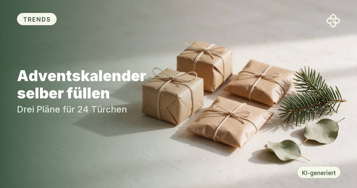Kleine Paeckchen und Sachets fuer einen selbst gefuellten Adventskalender