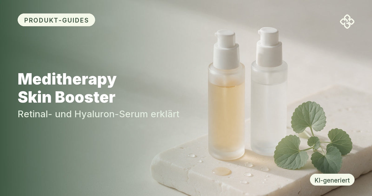 Meditherapy Skin Booster: Retinal- und Hyaluron-Serum erklärt (KI-generiertes Motiv)