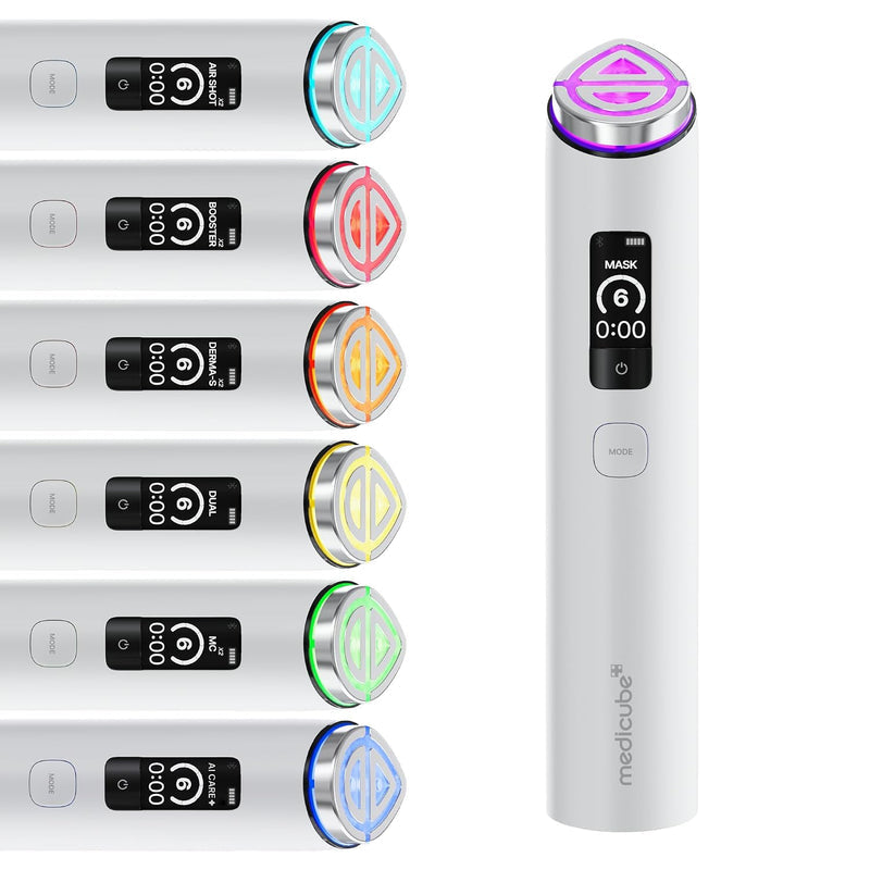 Medicube AGE-R Booster Pro X2 White mit sechs LED-Pflegemodi und LCD-Anzeige