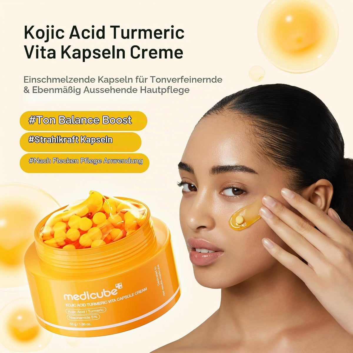 Medicube Kojic Acid Turmeric Vita Capsule Cream 53 g, Bild 1