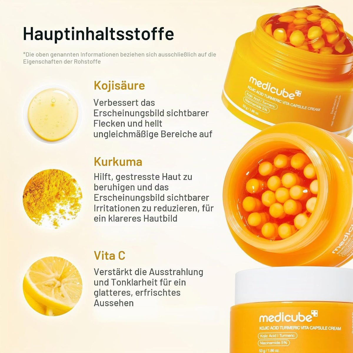 Medicube Kojic Acid Turmeric Vita Capsule Cream 53 g, Bild 2