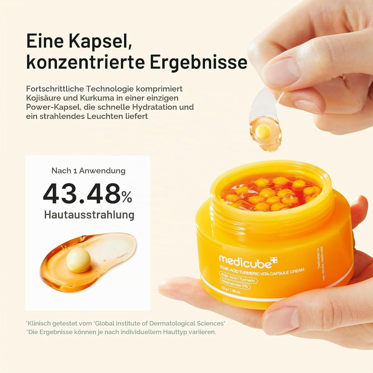Medicube Kojic Acid Turmeric Vita Capsule Cream 53 g, Bild 4