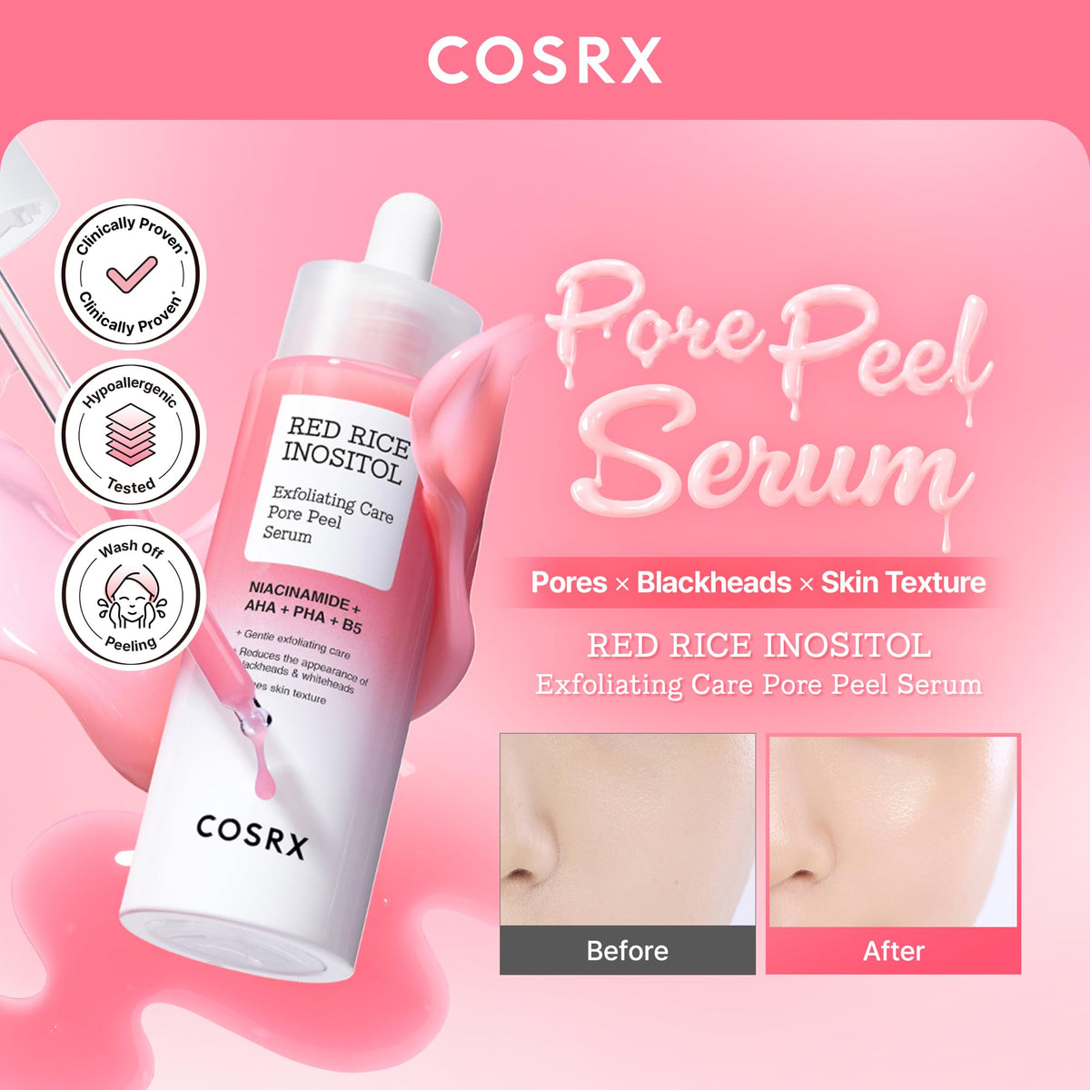 COSRX Red Rice Inositol Exfoliating Care Pore Peel Serum 80 ml