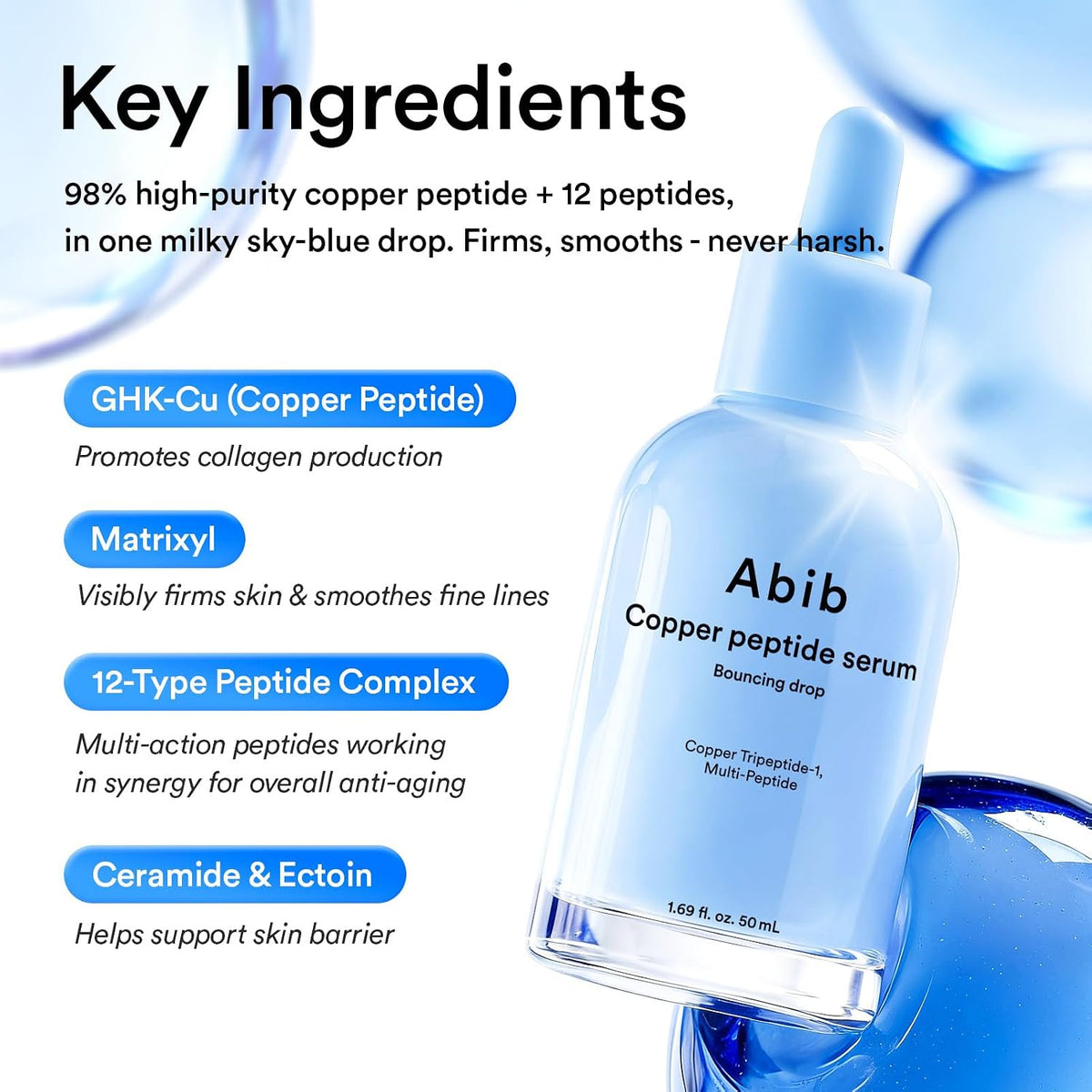 Abib Copper Peptide Serum Bouncing Drop 50 ml - Bild 4