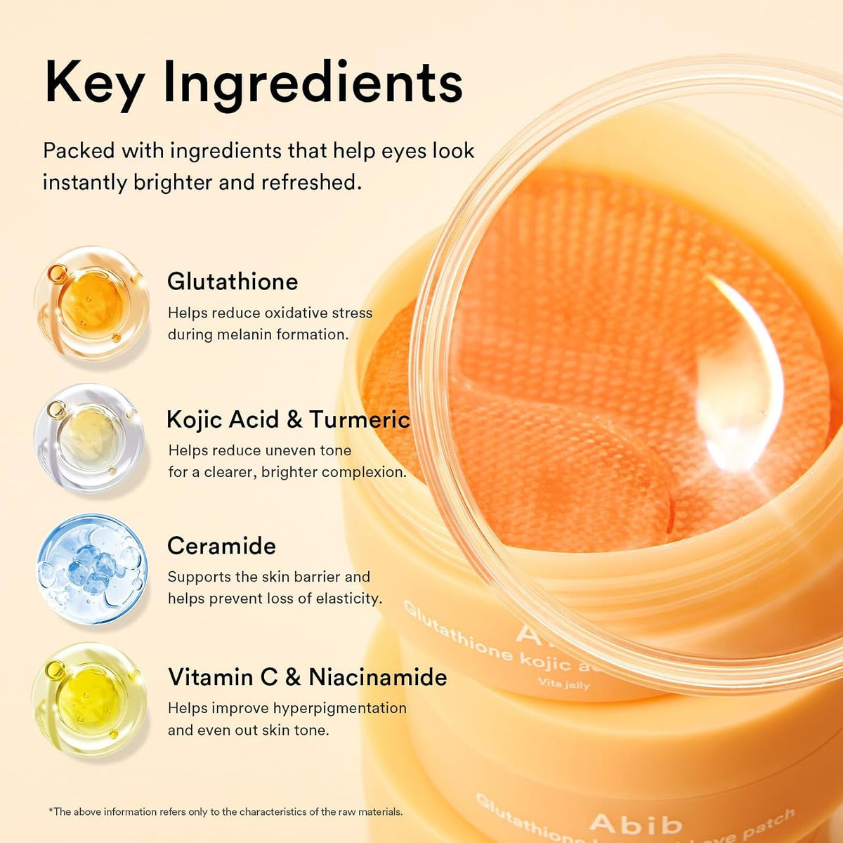 Abib Glutathione Kojic Acid Eye Patch Vita Jelly 60 Patches - Bild 4