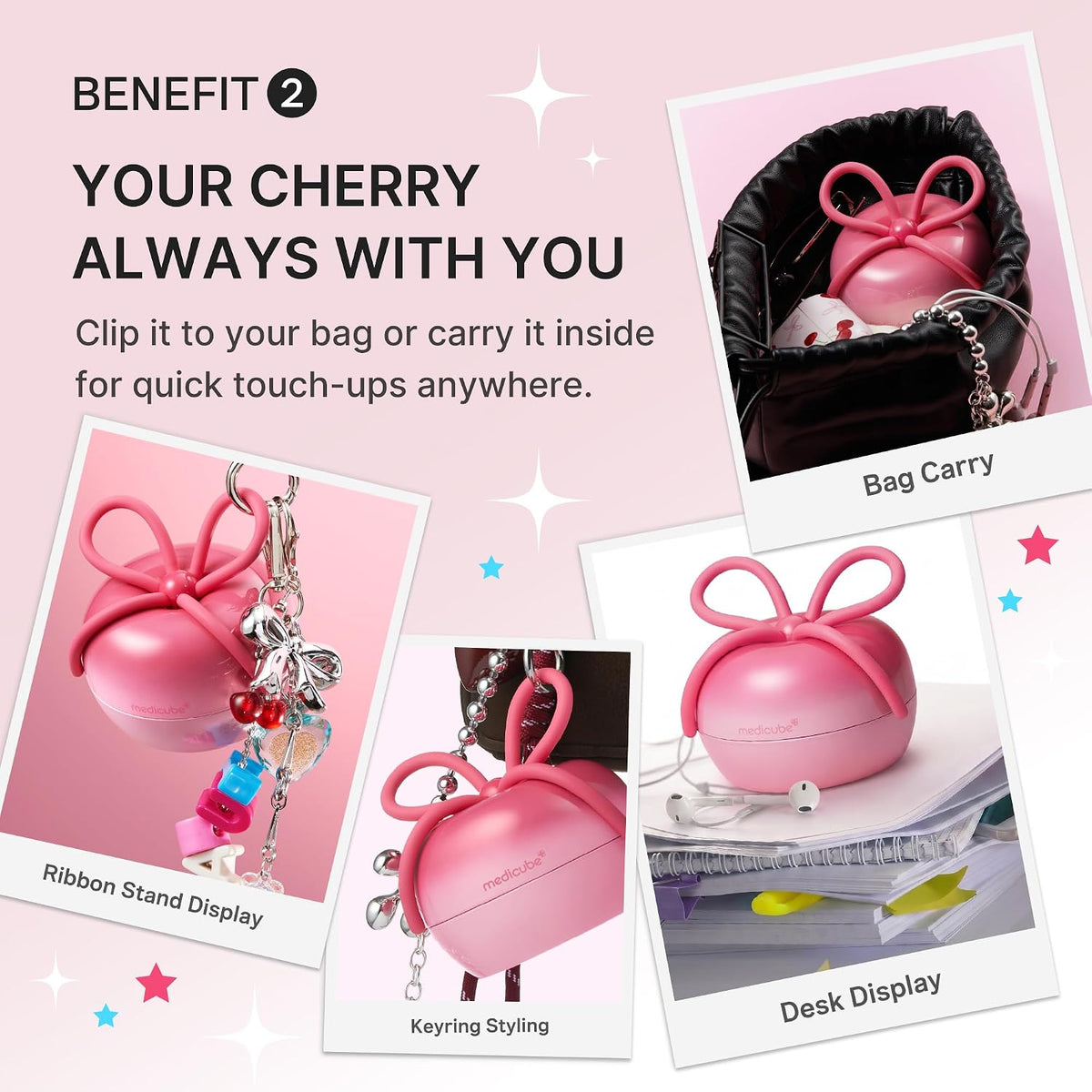 Medicube Cherry Glass Hair Brush Pink - Bild 4