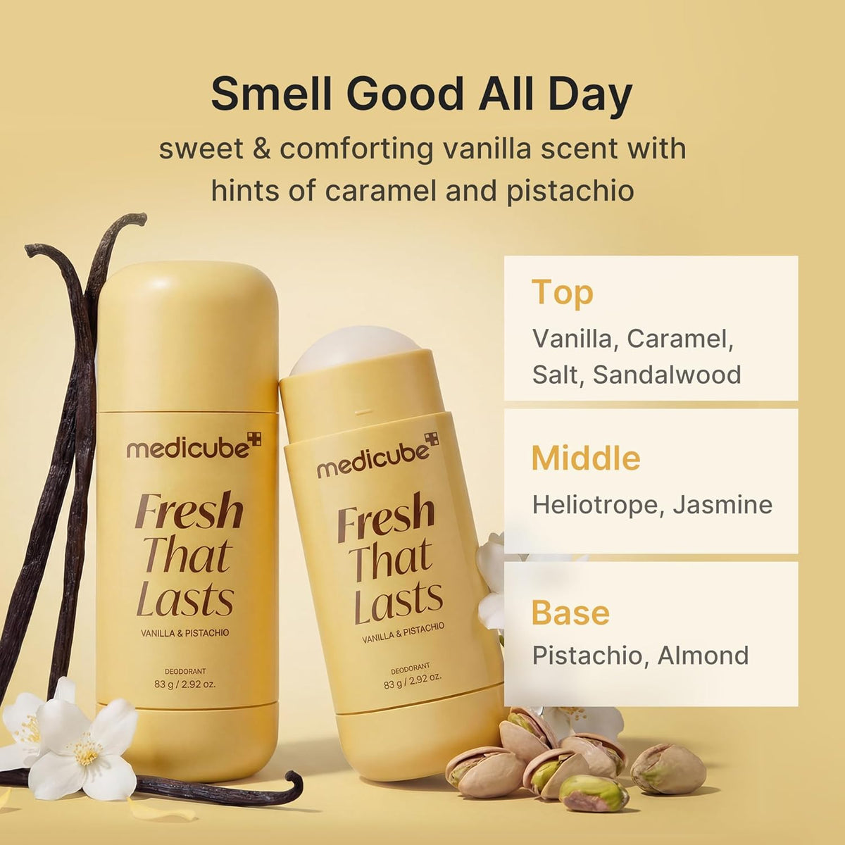 Medicube Vanilla & Pistachio Deodorant 80 g - Bild 3
