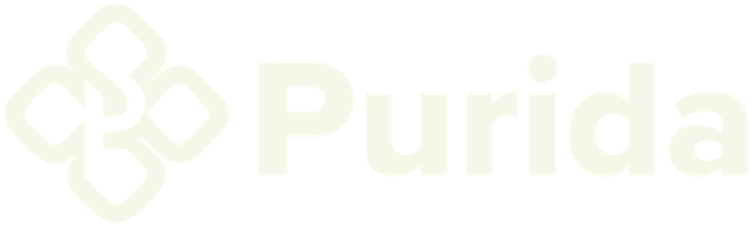 Purida monogram logo white