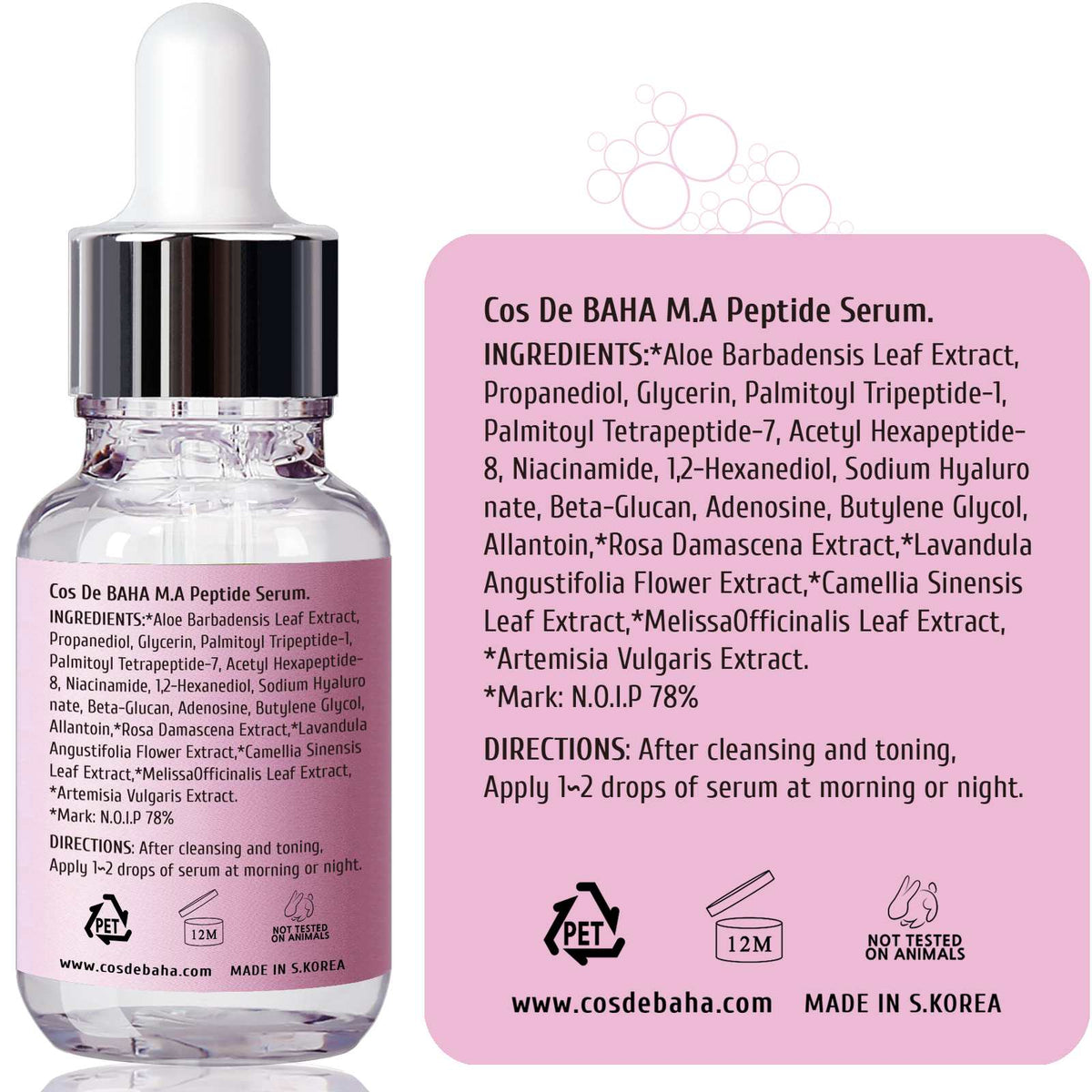 Cos de BAHA M.A. Peptide Serum 30 ml – Produktbild 6