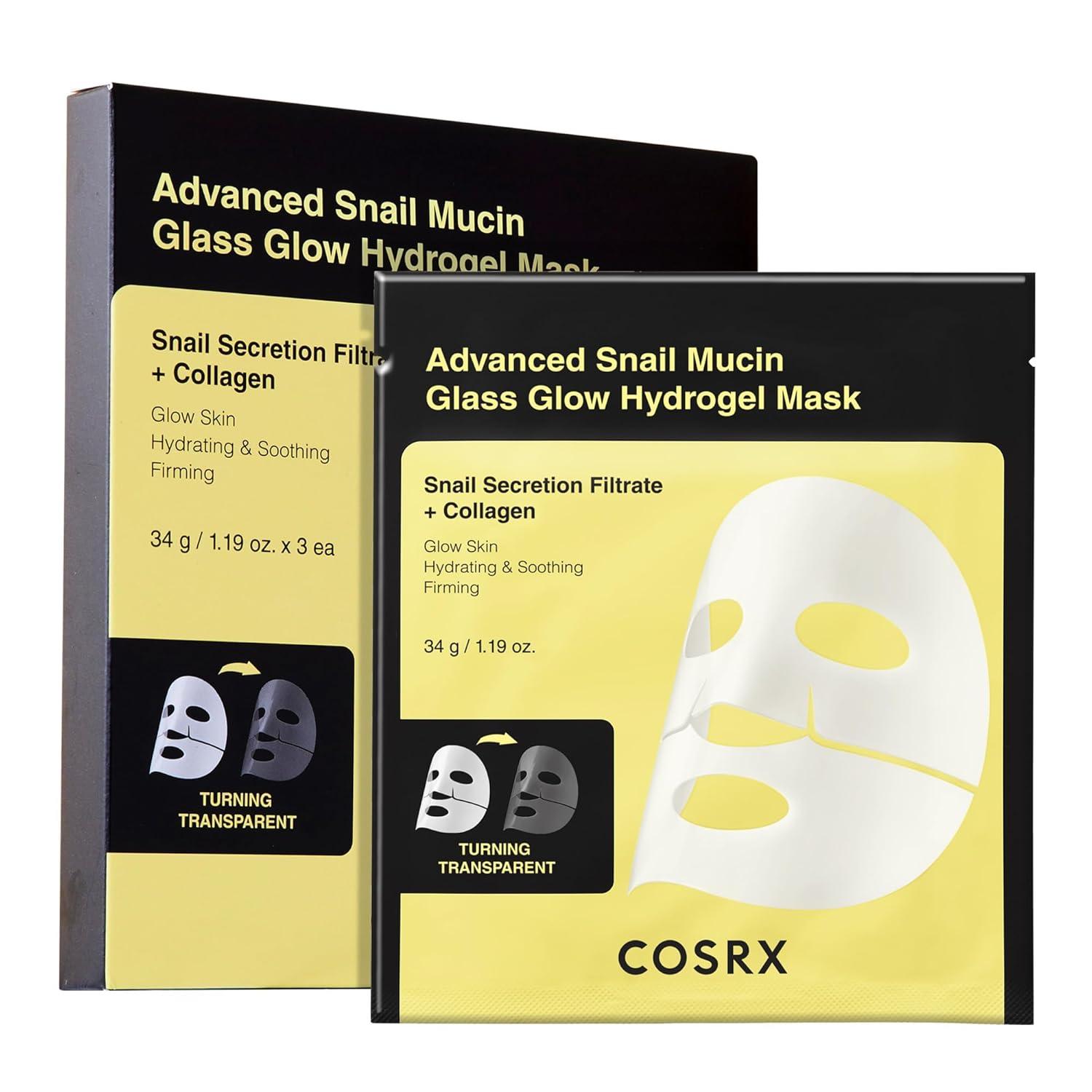 COSRX Advanced Snail Mucin Glass Glow Hydrogel Mask 3St.