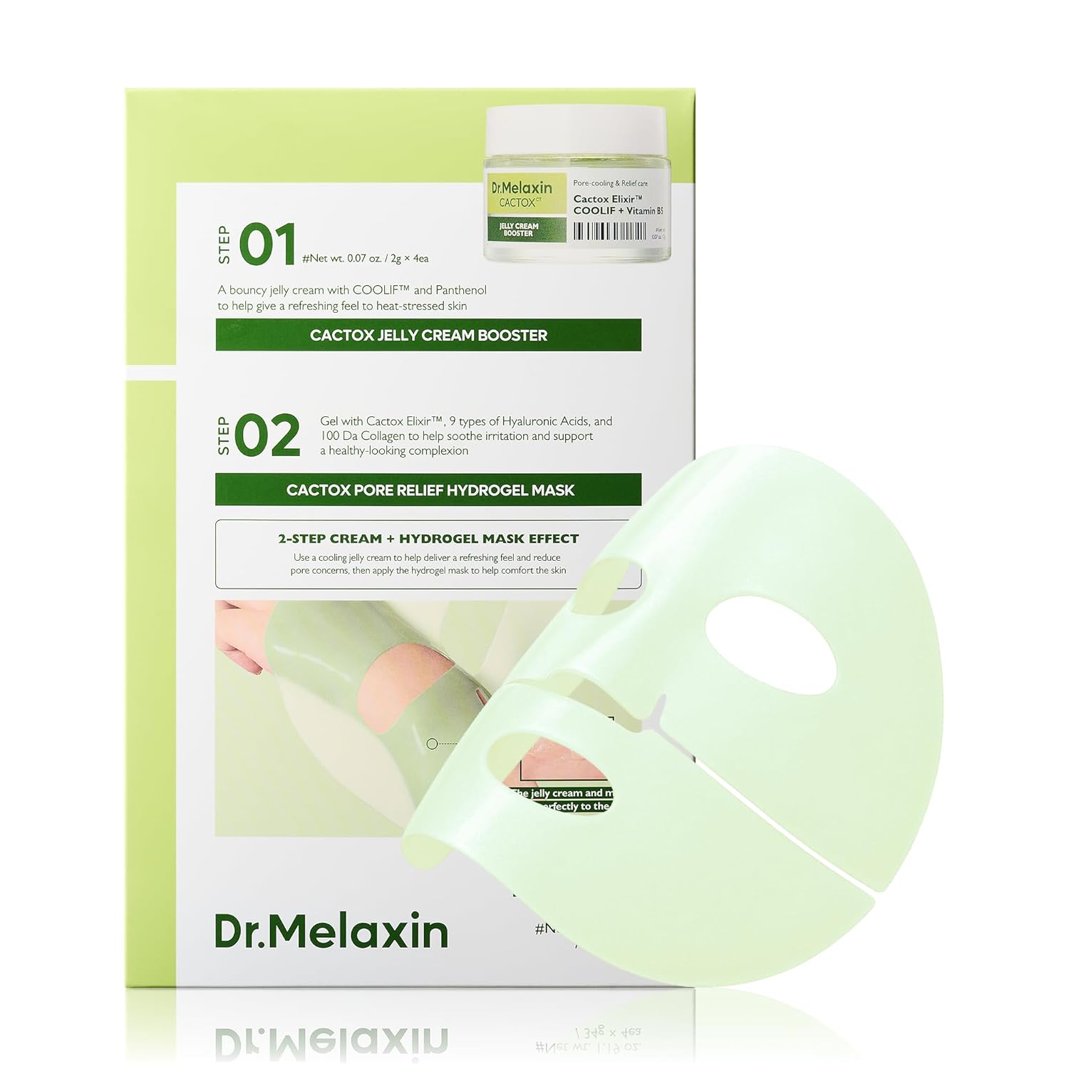 Dr.Melaxin Cactox Pore Relief Jelly Cream Hydrogel Mask 2g+34g*4ea
