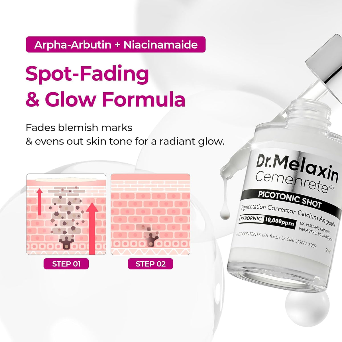 Dr.Melaxin Cemenrete Picotonic Shot Pigmentation Ampoule 30ml – Ansicht 4