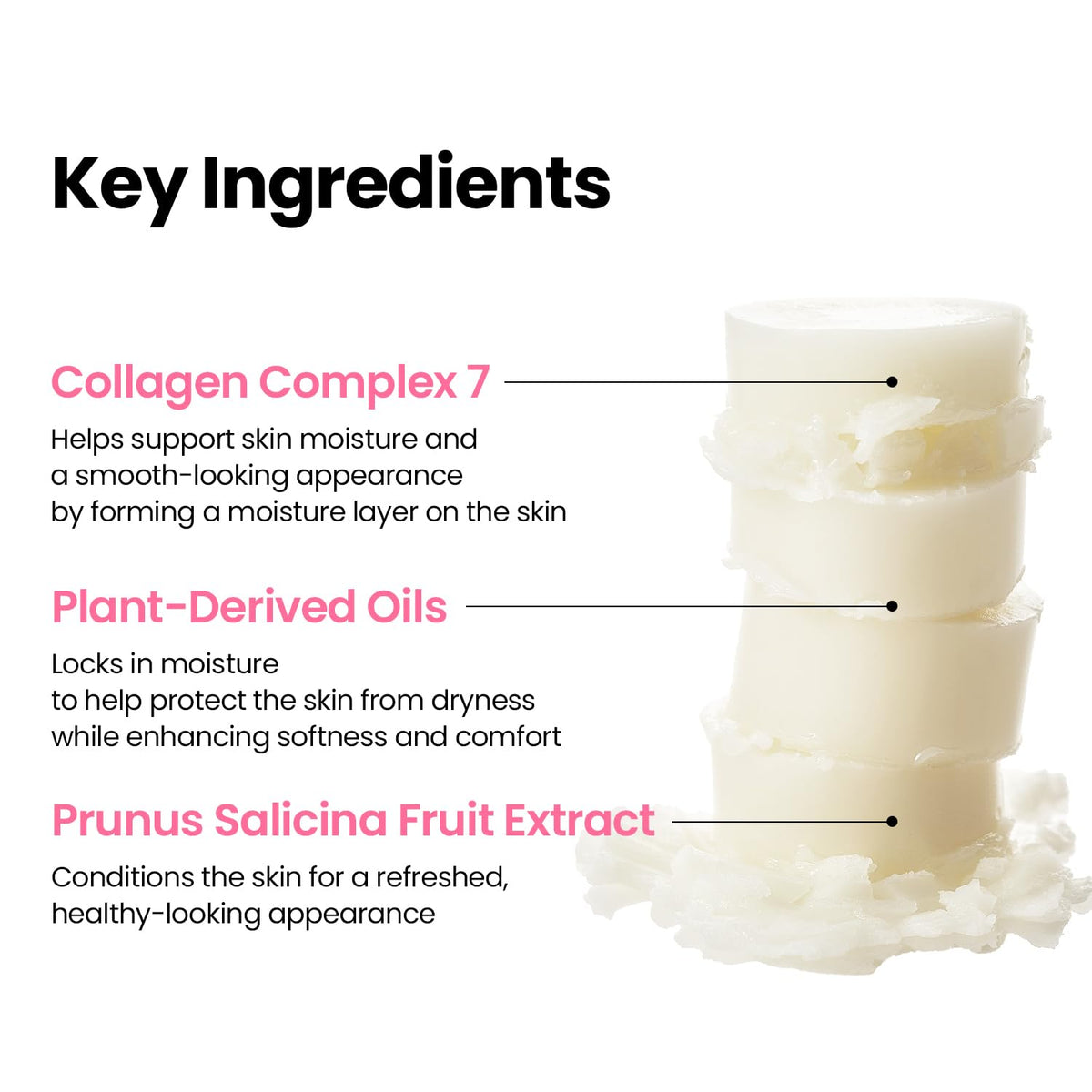 Inhaltsstoffe des K-Secret Multi Balm: Kollagen-Komplex 7, Pflanzenöle und Pflaumenextrakt