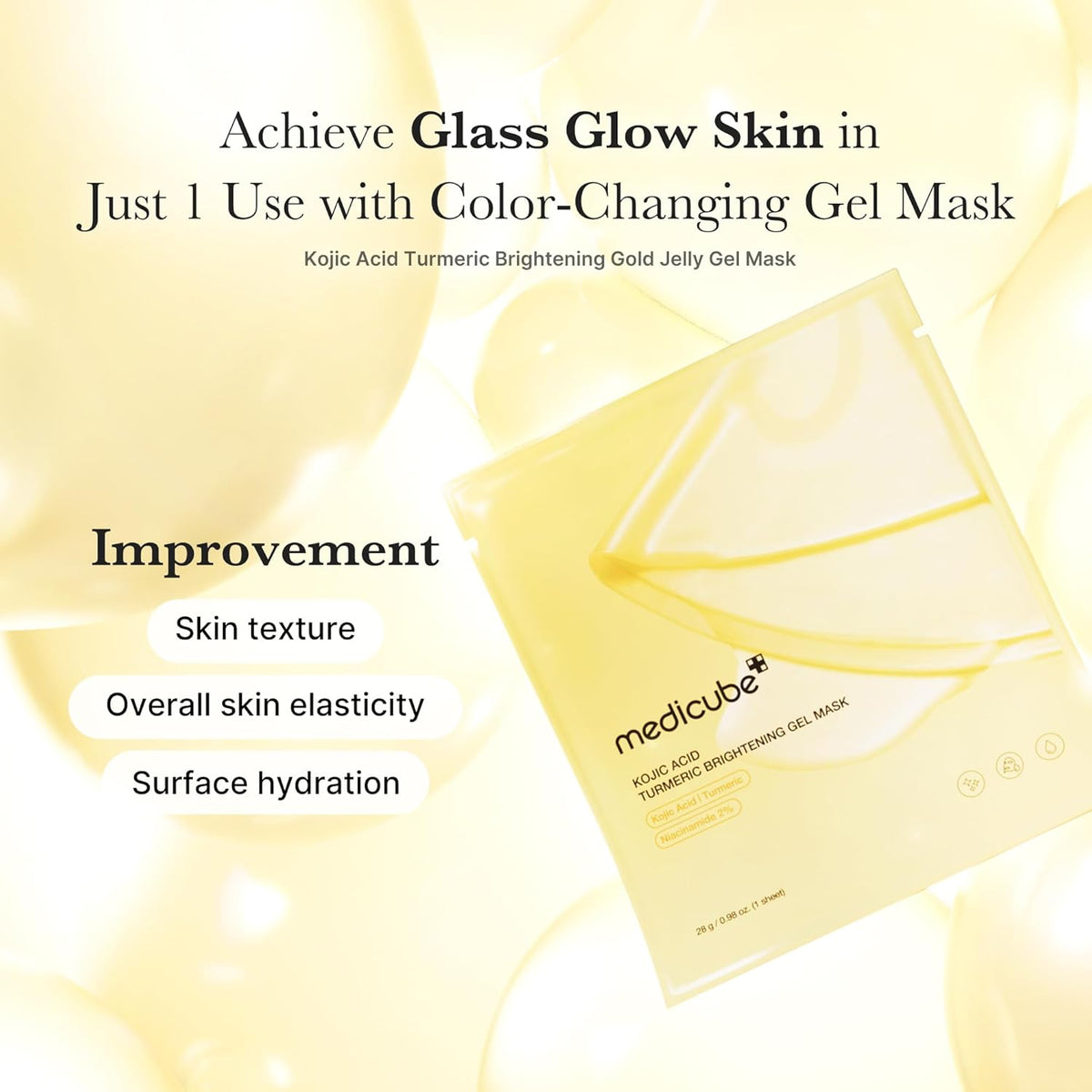 Medicube Kojic Acid Turmeric Brightening Gel Mask 1St. – Ansicht 2