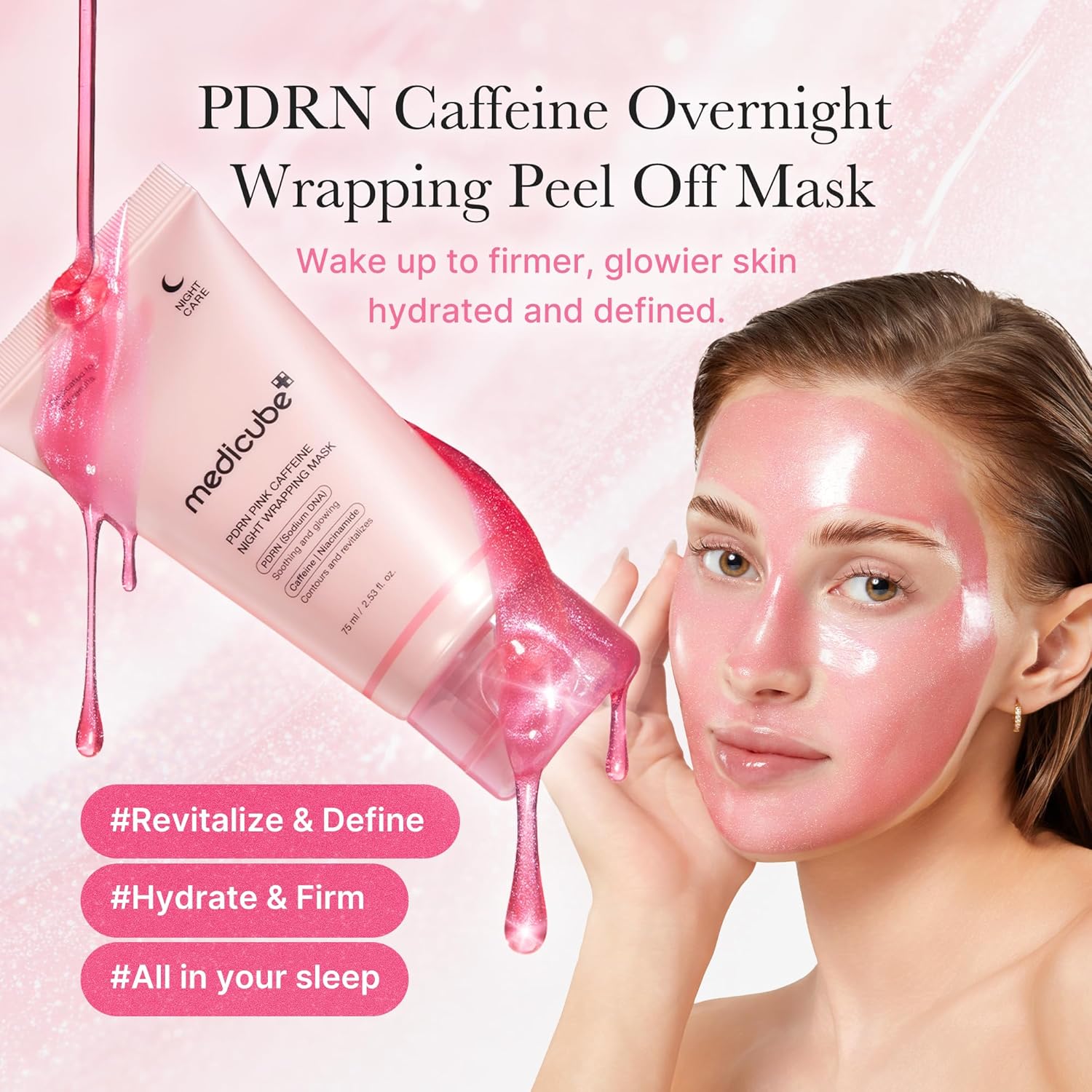 Medicube PDRN Pink Caffeine Night Wrapping Mask 75ml – Ansicht 2