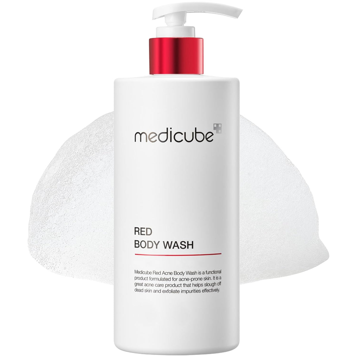 Medicube Red Acne Body Wash 400 g Flasche mit Pumpspender