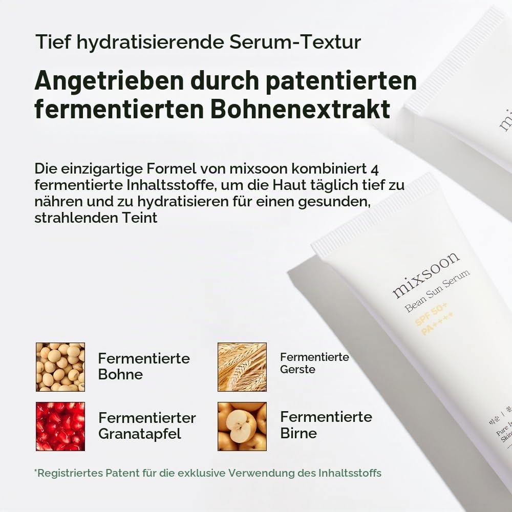 Mixsoon Bean Sun Serum SPF 50+ PA++++ Anwendung