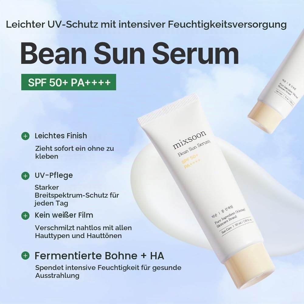 Mixsoon Bean Sun Serum SPF 50+ PA++++ Pflege