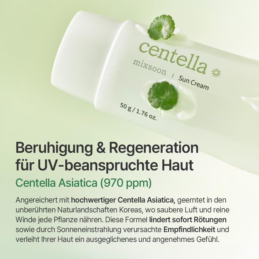 Mixsoon Centella Sun Cream SPF 50+ PA++++ Pflege