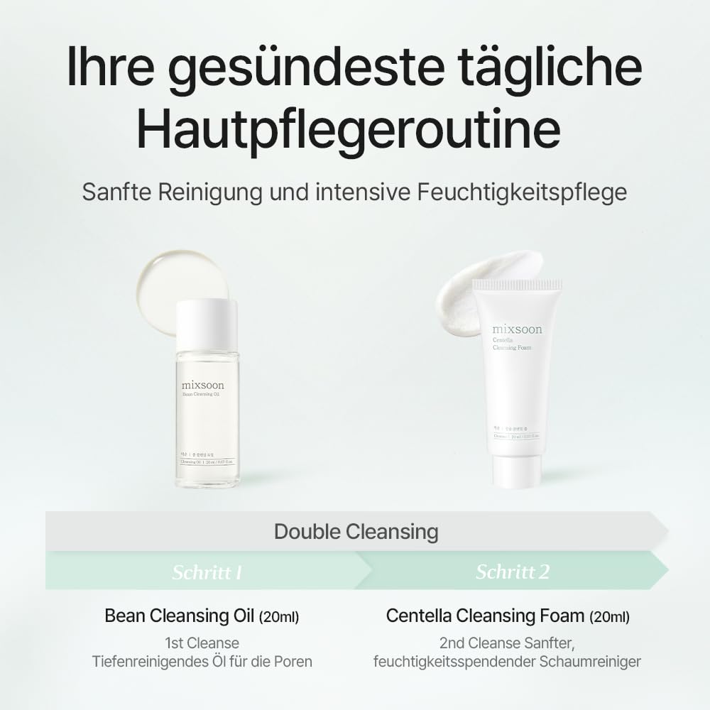 Mixsoon Pure Glow Essentials Set Schritt 1 und 2