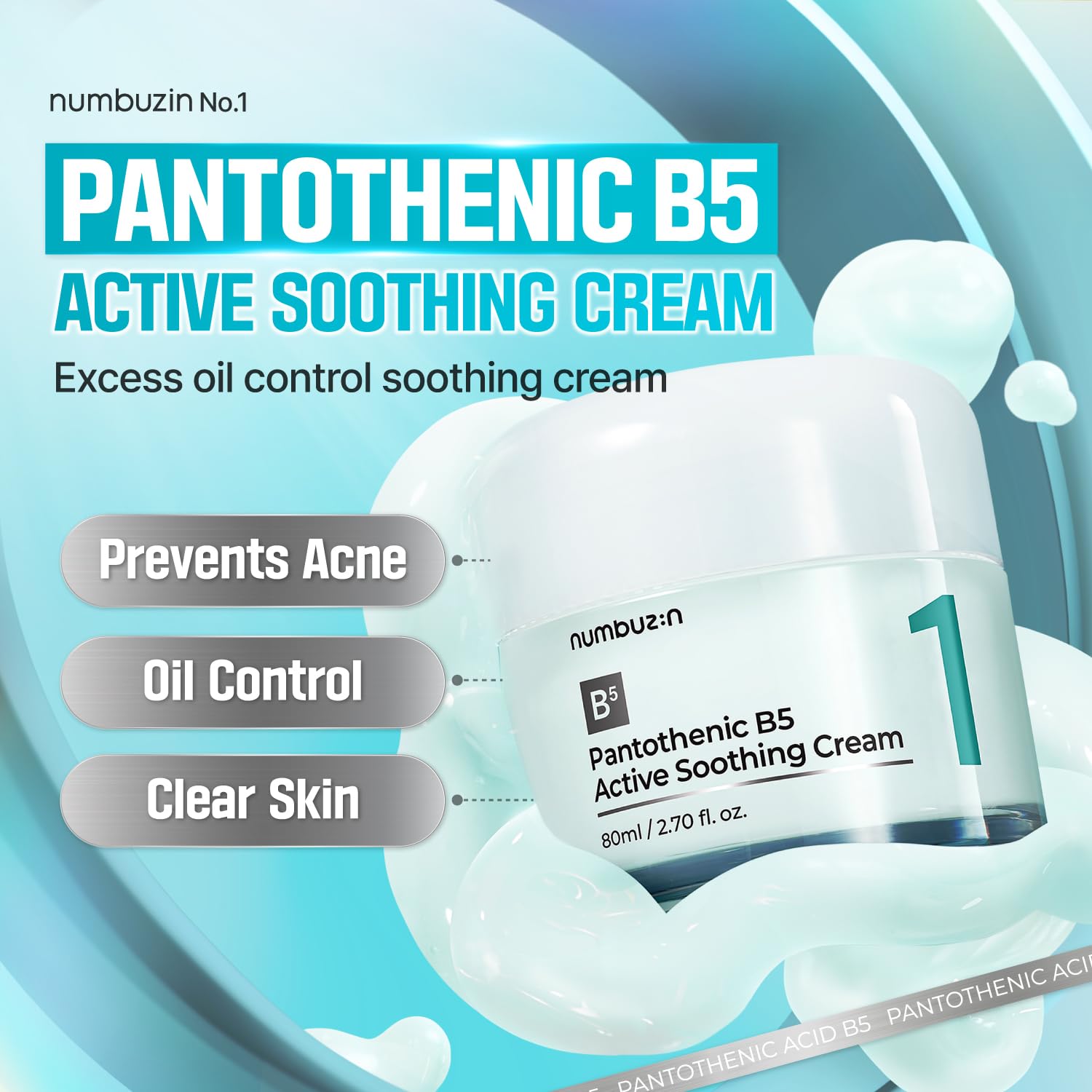 Numbuzin No.1 Pantothenic B5 Active Soothing Cream 80 ml – Ansicht 5